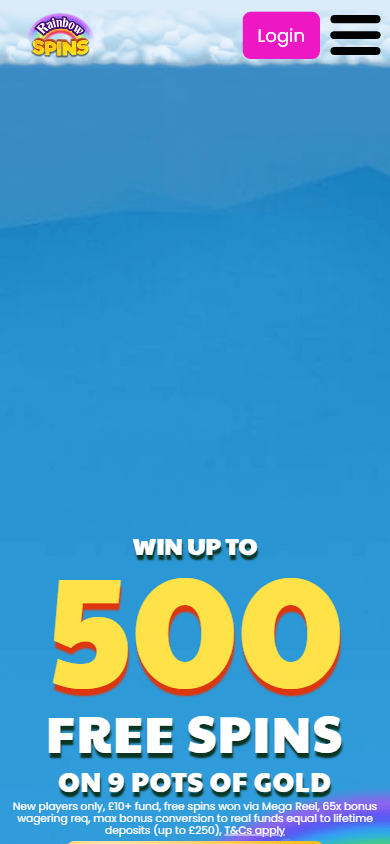 Rainbow Spins Casino Mobile screenshot